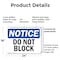Signmission Do Not Block, 24 in W x Rectangle, Plastic OS-2PACK-NS-P-1824-L-11083 - alternate 2